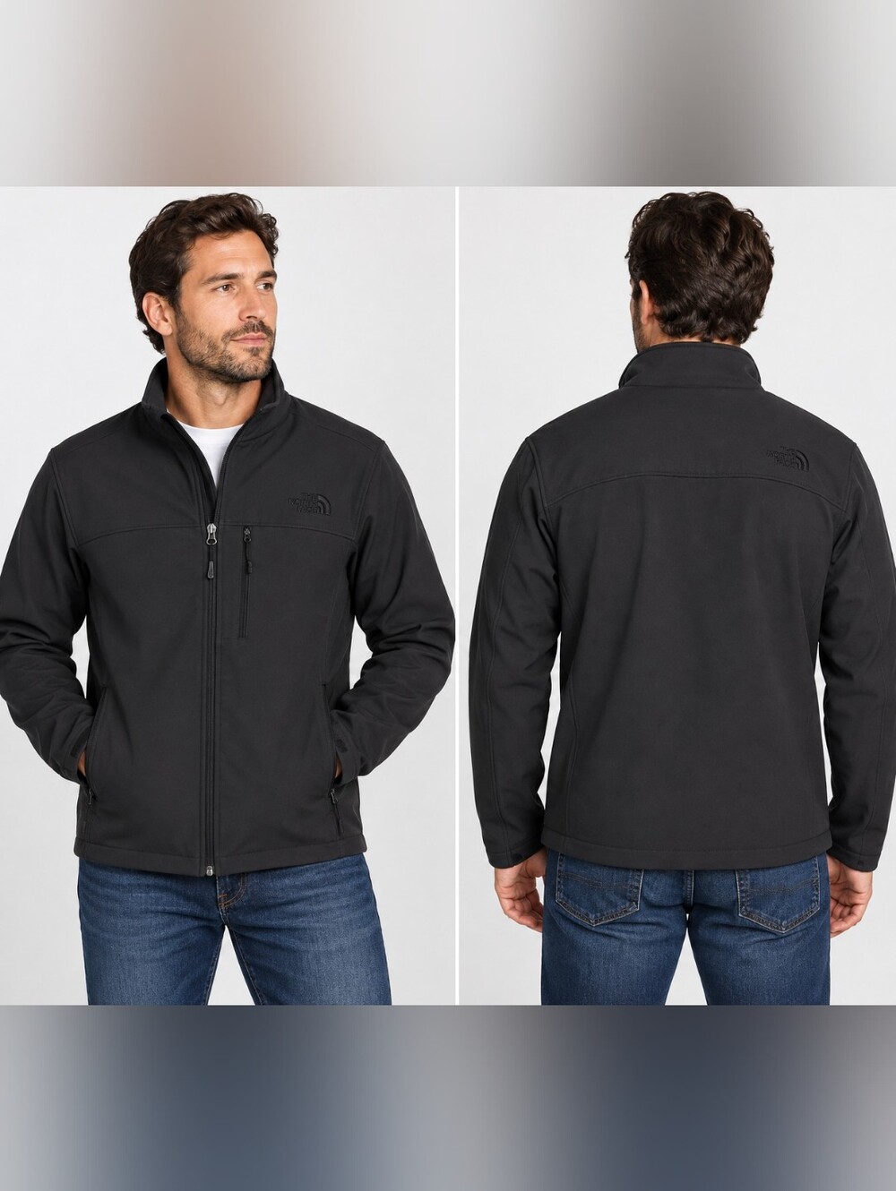 The North Face WindWall Men’s Large Black Softshell Full Zip Jacket